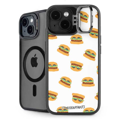 Bouffants and Broken Hearts Cute Burgers iPhone 14 Kickstand Case